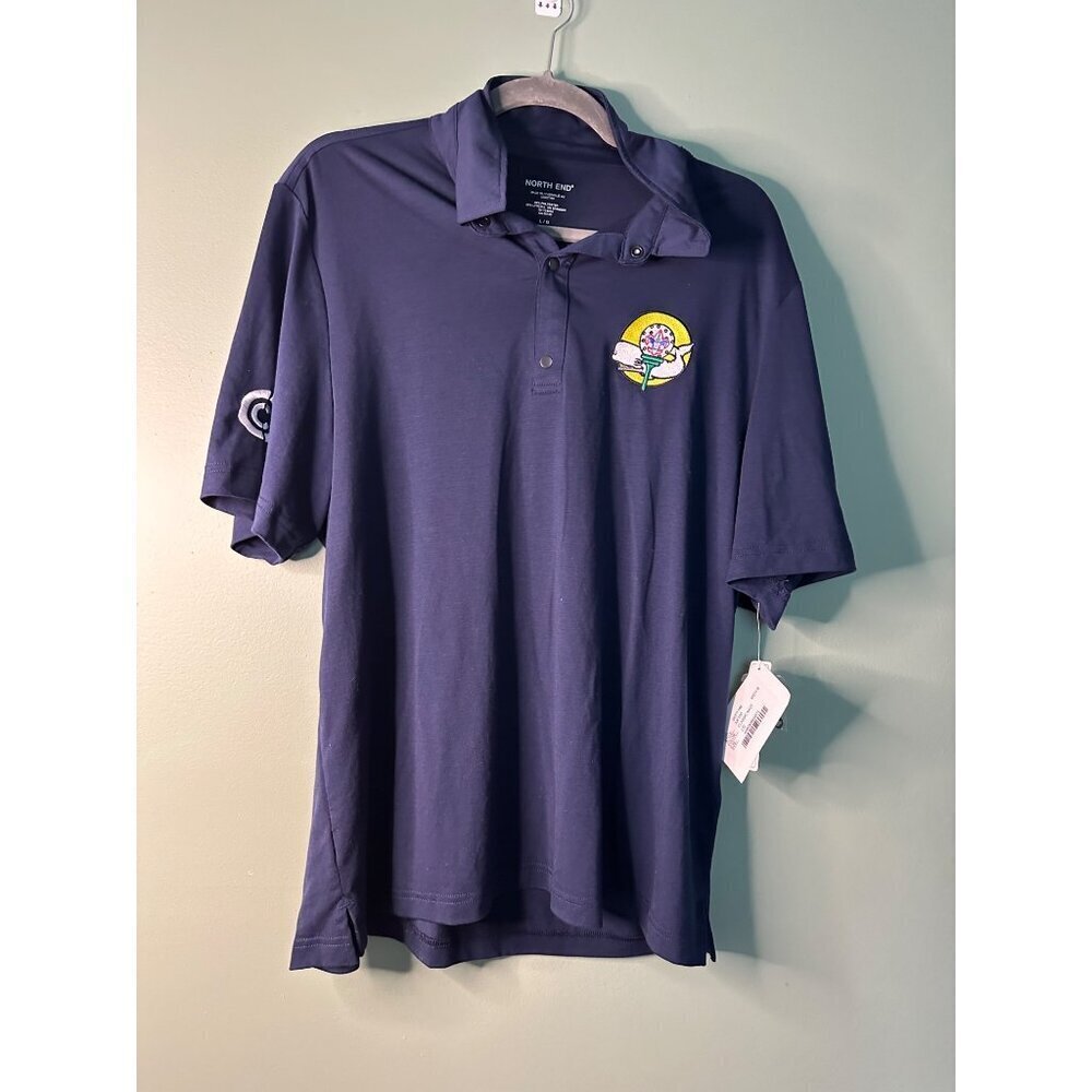 Men’s Embroidered Polo Shirt NWT – C Logo, Whale Logo with Symbol, Navy Blue, Sh